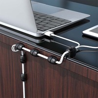 Organisateur de fil de stockage mural dispositif d'acheminement des fils clip de fixation en silicone stabilisateur de fil de bureau auto-adhésif gestion des câbles
