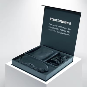 Bandeau Göz Bakım Seti Özel Logo 3'lü Set Saten İpek Uyku Seti Göz Maskesi Yastık Kılıfı Uyku Hediye Kutusu - Product Image 5