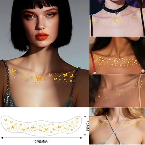 Autocollants de tatouage corporel imperméables pour le visage, nouveaux accessoires de fête pour la clavicule - Product Image 6