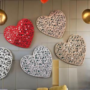 Ychon Classic Durable Non-slip PVC Heart Shape <b>Placemat</b> Easy to Use Heat Insulation Kitchen Mat Pad - Product Image 3