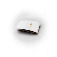 Etiqueta de cuello tejida de satén jacquard personalizada de alta calidad, impermeable, para ropa, bufandas de lana, marca, con pliegue final, para exposiciones