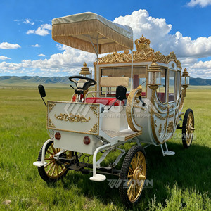 Calèche électrique royale rétro personnalisable sans chevaux avec structure amortissante pour le transport de passagers dans les zones touristiques - Product Image 4