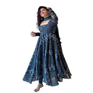 Presentamos la Nueva Colección de Diseñador: Conjunto de Dupatta de Georgette Sintética, Completamente Cosido, Listo para Usar, Sin Arrugas, Estilo Fiesta, Para Todas las Temporadas - Product Image 1