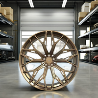 Ruedas Forjadas Monobloque XINLAI Personalizadas en Oro Champán, Malla Angular, Cóncavas Profundas, de 18-28 Pulgadas, 5x114.3, 5x112, 5x120 para BMW y Audi