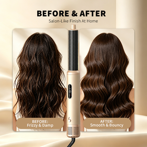 Styler professionnel à flux d'air 5 en 1, ensemble sèche-cheveux, baril gauche/droit 32 mm, chaleur 50-110°C, volume rebondissant, boucleur interchangeable - Product Image 6