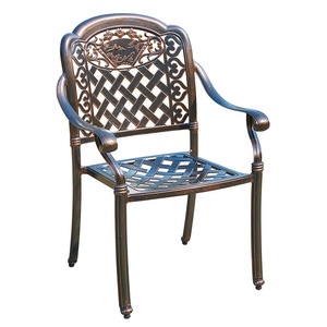 Tavolo e sedie da esterno in ghisa di alluminio personalizzati in fabbrica, set piccolo per balcone, villa, cortile, terrazza. - Product Image 1