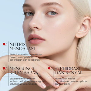 KORMESIC Masque Facial Hydratant Profond 25ml Certifié Bpom, à la Camélia et au Squalane, pour une Hydratation Intense et Durable - Product Image 2