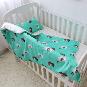 100% de algodón de bambú orgánico el nuevo niño nacido niña bebé cuna ropa de cama de conjunto - Product Image 4
