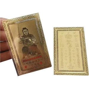 พระพุทธรูปทางศาสนาโลหะสีทองที่กำหนดเองพร้อมลายพิมพ์นูน - Product Image 1