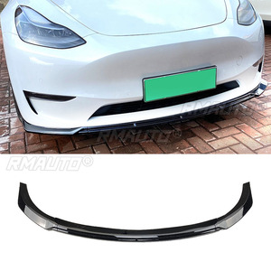 <b>Car</b> Front Bumper Lip Spoiler <b>Diffuser</b> Splitters Body Kit Aprons Cover Guard Trim for Tesla Model Y 2020-2022 - Product Image 1