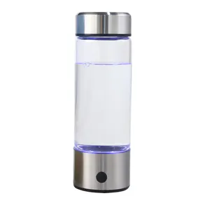 Nieuw Product 420Ml Draagbare Usb Oplaadbare Water Elektrolyse Ionisator Cup Rijke Waterstof Water Generator Fles