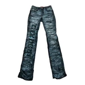 DIZNEW Jeans Slim Fit de créateur personnalisés OEM pour hommes, nouveaux jeans Skinny de marque High Street Stretch pour hommes, taille 32