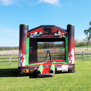 Commercial grade kids party jumping bouncy castillo hinchable <b>inflatable</b> halloween castle zombie bounce house - Product Image 6
