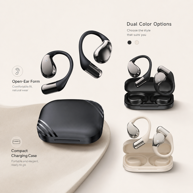 2026 New Comfortable Bluetooth Earphones Hanging Bluetooth Private Model AI Translation Bluetooth Earphones