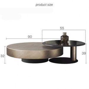 <span class=keywords><strong>Tavolino</strong></span> da Caffè Sollevabile, Personalizzato in Nero <span class=keywords><strong>e</strong></span> Oro con Ampio Piano in Marmo di Alta Qualità - Product Image 6