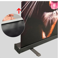 Bannière publicitaire rétractable portable personnalisée en vinyle, imperméable, pour affichage extérieur, design défilant, taille personnalisée