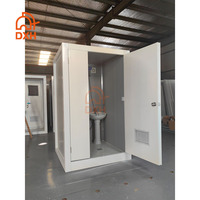 Salle de bain modulaire préfabriquée portable pour camping, personnalisable en usine, avec toilettes, douches et lavabo intégrés pour l'extérieur