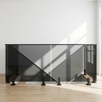 Système de balustrade sans cadre en acier inoxydable sur mesure, découpé sur mesure, pour escalier et balcon, design moderne pour la maison