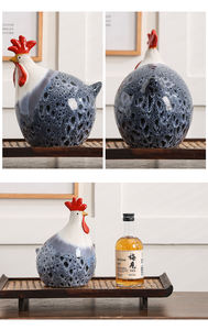 Ornements de <span class=keywords><strong>poule</strong></span> en céramique décoration moderne maison artisanat créatif coq du zodiaque année ornement de table - Product Image 6