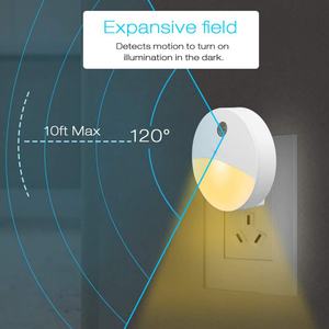 สำหรับห้องนอน ห้องน้ำ ห้องครัว ทางเดิน บันได ไฟกลางคืนแบบเสียบปลั๊ก LED ประหยัดพลังงาน แสงวอร์มไวท์ พร้อมเซ็นเซอร์ตรวจจับแสงอัตโนมัติ - Product Image 4