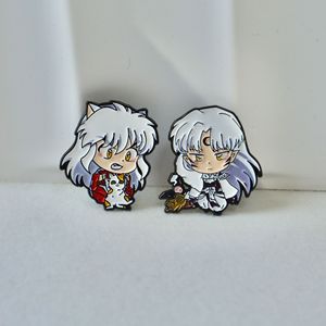 Inuyasha เข็มกลัดโลหะทาสีอะนิเมะญี่ปุ่นแบบหล่อและแกะสลักด้วยเทคนิคการพิมพ์ดิจิตอลสำหรับกระเป๋าเป้สะพายหลังงานฝีมือโลหะ - Product Image 6
