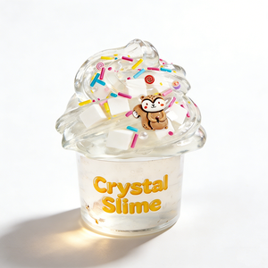 Cute Squirrel Clear Crystal Slime Kit, Non-Sticky DIY Stress Relief Kids Slime Toy Bulk Wholesale OEM ODM Service Available - Product Image 1