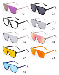 3413 thời trang mới chất lượng cao gương ống kính UV400 Shades Thiết kế biểu tượng tùy chỉnh PC + CP vuông khung Kính mát phụ nữ người đàn ông 2025 - Product Image 5