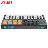 Cross-border 25-key MIDI Keyboard Professional Electronic Music Controller Smart and Portable Composition Drum Pad ABS Material