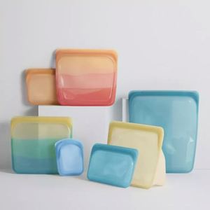 Sac de conservation alimentaire en silicone réutilisable, sans BPA, étanche, pour sandwichs, avec système de vide - Product Image 1