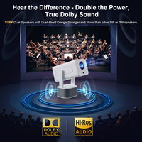 Nouveau projecteur KTV Android 30-200 pouces avec haut-parleur 8W, double WiFi et Bluetooth, mini projecteur vidéo portable pour divertissement à domicile