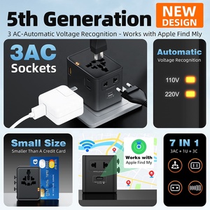 ปลั๊กอเนกประสงค์ Worldplug 7 in 1 ช่องเสียบ 3AC สำหรับเดินทางทั่วโลก รองรับหลายประเทศ กำลังไฟ 45W ปลั๊กแปลงไฟสากล - Product Image 2