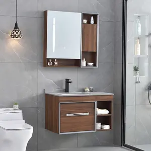 照明器具ミラーキャビネットバスルーム洗面所家具シンプルなデザインウォールマウントバスルームバニティキャビネット