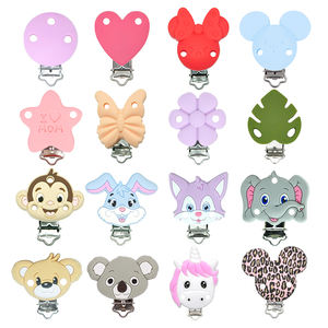 Vente en gros de sucettes pour bébé personnalisées en silicone avec clip <span class=keywords><strong>Minnie</strong></span>, sucettes pour bébé avec clip - Product Image 1