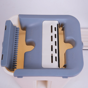 Cubo de fregona con sistema de centrifugado y fregona plana mágica, para uso en seco y húmedo, herramientas de limpieza para el hogar y la cocina, con paño de microfibra de repuesto - Product Image 4