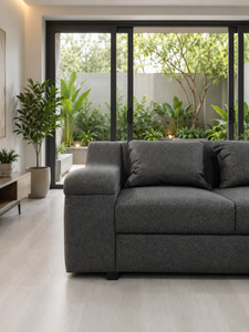 Inviting Cozy L Shaped Sectional Lounge Set with Solid <b>Wood</b> <b>Frame</b> and Premium Fabric for Living Room - Product Image 1