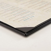 Couverture plate double face en cuir PU A4 de haute qualité pour menu de restaurant avec personnalisation