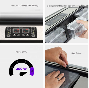 Machine de thermoformage sous vide en plastique authentique Hover PW420A, largeur de scellage 42 cm, scelleuse sous vide électrique automatique pour bocaux, usage commercial et domestique - Product Image 4