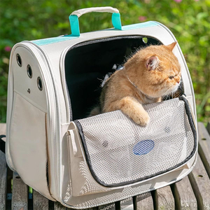 Bolsa de transporte transpirable para gatos pequeños y grandes, cesta de viaje para exteriores, mochila plegable de doble cara, bolsa de transporte para mascotas - Product Image 4