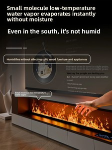 <span class=keywords><strong>Cheminée</strong></span> Électronique 4D Personnalisée à Atomisation, Insert de <span class=keywords><strong>Cheminée</strong></span> Électrique à Effet de Feu, Humidificateur, Acier Inoxydable 304, Luxe - Product Image 3