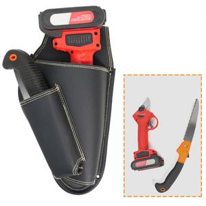 Cow Split Leather Heavy Duty Tool Bag Branded Genuine Leather 2 Pocket Toolkit Bag Holster for Work - Product Image 2