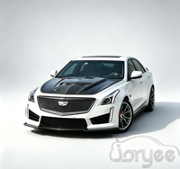 Kit Carrosserie Black Wind en Fibre de Carbone/FRP, Pare-chocs, Capots, Spoiler, Diffuseur pour Cadillac CTS 2013-2018, Pièces de Voiture, Accessoires de Tuning