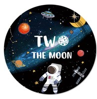 Weggeefpapier Plaat Gestanst 9X10 Inch Folie Galaxy Moon Voor 2e Verjaardag 350Gsm Witte Boardfda Goedgekeurde Feestartikelen