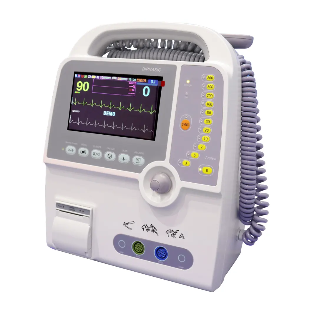 Hospital Emergency Equipment Portable First Aid Automated External Cardiac Defibrillator Monitor