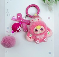 Nouveau porte-clés pendentif en résine Lapin Bébé, petit et mignon, technique 3D floquée, pour décoration de sac à dos DIY