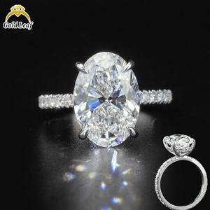 Кольцо для помолвки из цельного золота 14к/18к с выращенным в лаборатории бриллиантом IGI (от 1 до 3 карат), овальной огранки, CVD/HPHT - Product Image 1