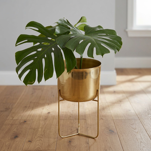 Maceta dorada con soporte de Color dorado - Product Image 2