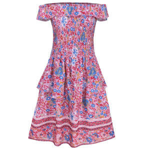 Verano playa vestidos de las mujeres 2020 de moda las mujeres al por mayor ropa hombro Tropical Bohemia vestidos - Product Image 2