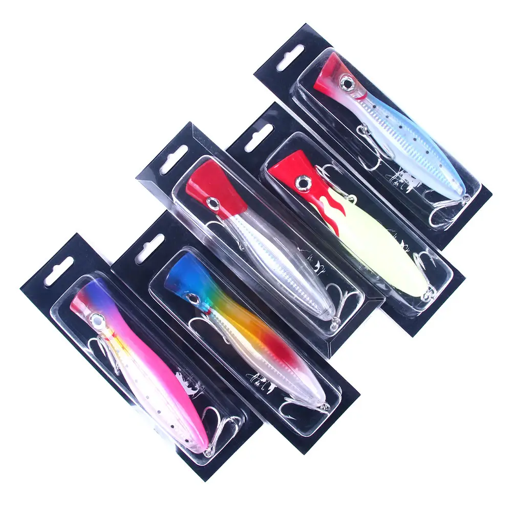 New 3+7 Fishing Lures 160mm 83.2g Wobblers Big Mouth Popper Lure Top Water Carp Floating Gear Lures Big Game Trolling Bait
