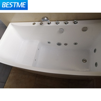 Robinet de salle de bain moderne autoportant pour baignoire, avec accessoires sanitaires, douche et baignoires autoportantes en acrylique pour villa
