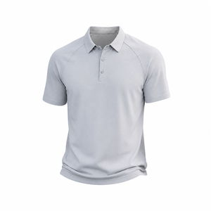 Custom Quick Dry Raglan Mouw Knoopsluiting Polokraag 100% Polyester Sportshirt voor Heren Golf Tennis Team Club Kleding - Product Image 1